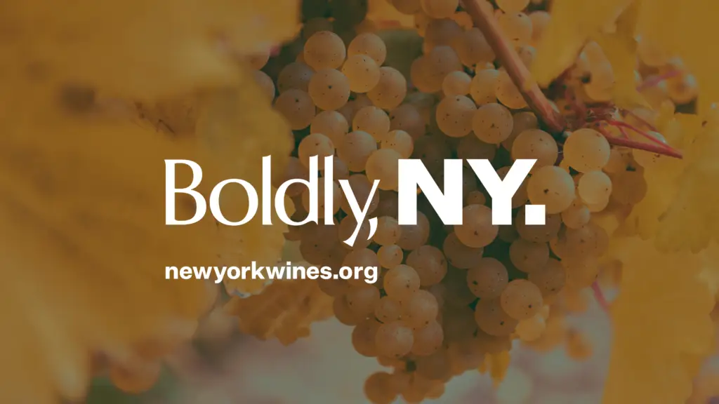 a photo of grapes with Boldly, NY text logo overlay.